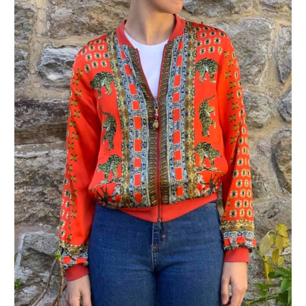 Camilla Hangzhou Hollywood China Doll Bomber Jacket Size Small - Picture 13 of 16